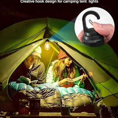 Decorative Hanging Bulb with 3 Modes Tent Lamp for Camping Pac of 2