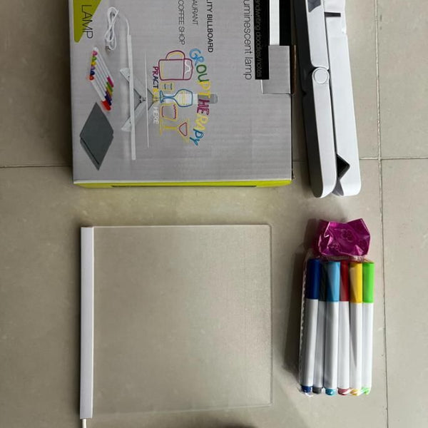 3D LED Light Glass Acrylic Writing pad